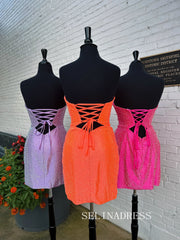 Sheath/Column Hot Stones Sweetheart Short Homecoming Dress #SEA241|Selinadress