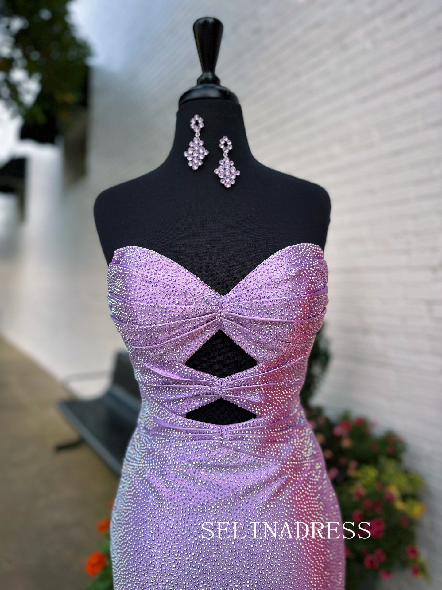 Sheath/Column Hot Stones Sweetheart Short Homecoming Dress #SEA241|Selinadress