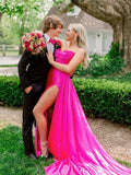 Sheath/Column Sweetheart Fuchsia Long Prom Dress Elegant Evening Gowns SLD003|Selinadress