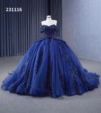 Sparkly Royal Blue Ball Gowns Beaded Sweet 16 Ball Gown Quinceanera Dress 231116|Selinadress