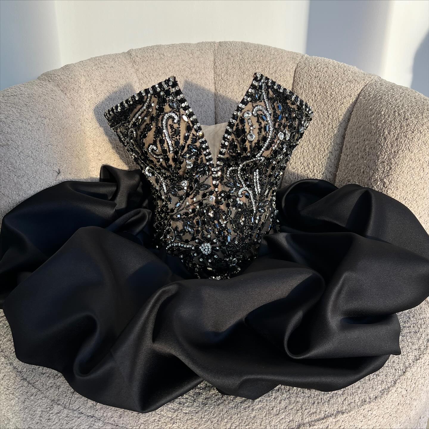 Strapless V neck Short Prom Dress Homecoming Dress With Rhinestone #TKL758|Selinadress