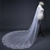 Chic Appliques Veil Long Tulle With Sequined Wedding Veil V35