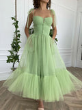 Simple tulle short prom dress, tulle short bridesmaid dress