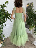 Simple tulle short prom dress, tulle short bridesmaid dress