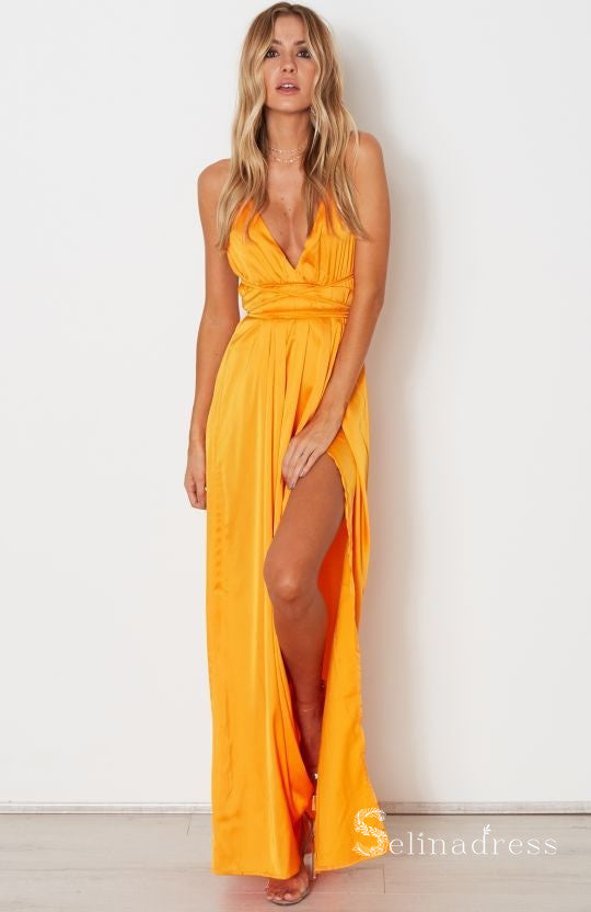 A-line Spaghetti Straps Simple Cheap Long Prom Dresses Burgundy Formal SELINADRESS A-line Spaghetti Straps Simple Cheap Long Prom Dresses Burgundy Formal SELINADRESS
