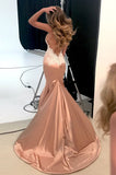 Trumpet/Mermaid Spaghetti Straps Prom Dress Lace Prom Dresses Long Evening Dress SED404
