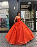 Strapless Ball Gowns Prom Dresses Simple Red Long Prom Dress Evening Dresses SED405