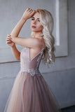A-line Prom Dresses Spaghetti Straps Long Prom Dress Evening Dresses SED452|Selinadress