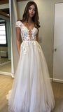 Prom Dress A-line Straps Lace Short Sleeve Elegant Long Prom Dresses/Evening Dress SED485|Selinadress