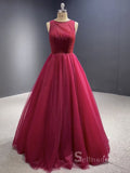 Chic A-line Princess Prom Dress Pink Luxury Custom Evening Gowns DWS6729