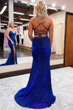Elegant Royal Blue Mermaid Long Party Dress ASSD013|Selinadress