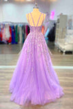 Gorgeous Lavender A-Line Long Formal Dress with Appliques ASSD007|Selinadress