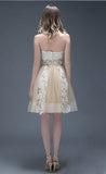 2022 Homecoming Dress Cute Sweetheart Champagne Dress Short Prom Dress Party Dress JK255