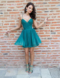 Cheap Homecoming Dresses Spaghetti Straps A-line Short Prom Dress Party Dress JK579