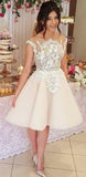 Lace Homecoming Dresses A-line Knee-length Short Prom Dress Party Dress JK604