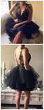 Little Black Dress Open Back Homecoming Dresses Short Prom Dress Party Dress JK615