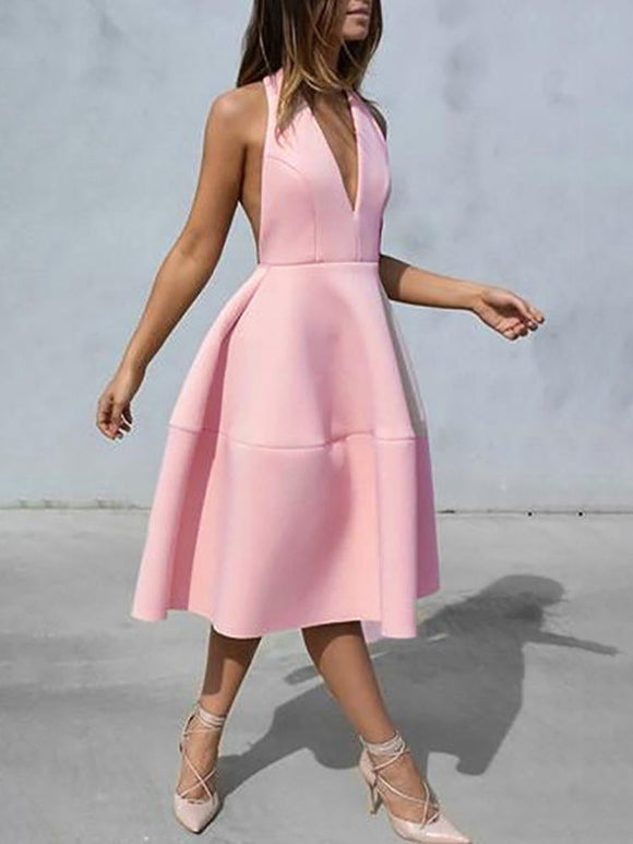 Open Back Pink Homecoming Dresses Simple Fashion Short Prom Dress Party Dress JK737