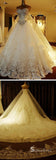 Luxury Wedding Dresses Rhinestone Sweep/Brush Train Sweetheart Bridal Gown SEW027|Selinadress