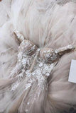 Romantic Off-the-shoulder Lace Wedding Dress A Line Bridal Dress MHL1824|Selinadress