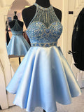 A-line prom dress Beading Homecoming Dress Short Prom Dress Evening Dress MK0514