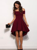 High Low prom dress Off-the-shoulder 2022 Long Prom Dress Evening Dress MK0521