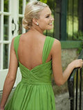 short prom dresses A-line Straps Knee-length Chiffon Homedress/Short Prom #MK079