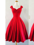 short prom dresses A-line Straps Knee-length Taffeta Homecoming Dress/Short Prom #MK081