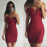 Coctail Dress Sexy Off-the-shoulder Short Prom Dress Party Dress MK584