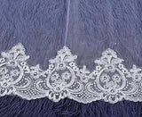 Charming Long Tulle Lace With Appliques Chapel Veils Wedding Veil V21