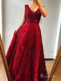 A-line Luxury Lace Prom Dress Long Beaded Evening Formal Gown SC041