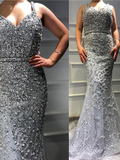Selinadress Luxury Spaghetti Straps Prom Dress Elegant Evening Dress Formal Gown SC100