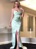 Mermaid Tiffany Blue Sweetheart Simple Cheap Prom Dresses Evening Dress #SED228