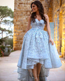 Asymmetrical Sweetheart Prom Dress High Low Lace Prom Dresses Evening Dress ASSD029