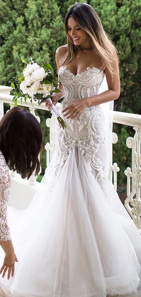 gorgeous mermaid wedding dresses Amarra Bridal 84398 Alexa Wedding Dress Lace Mermaid off the shoulder Bridal Gown Train V Neck 8 / Ivory/Ivory