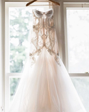 Gorgeous Mermaid Beading Lace Strapless Sweetheart Wedding Dresses SEW077