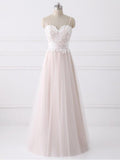 A-line Spaghetti Straps Cheap Lace Wedding Dresses SEW032|Selinadress