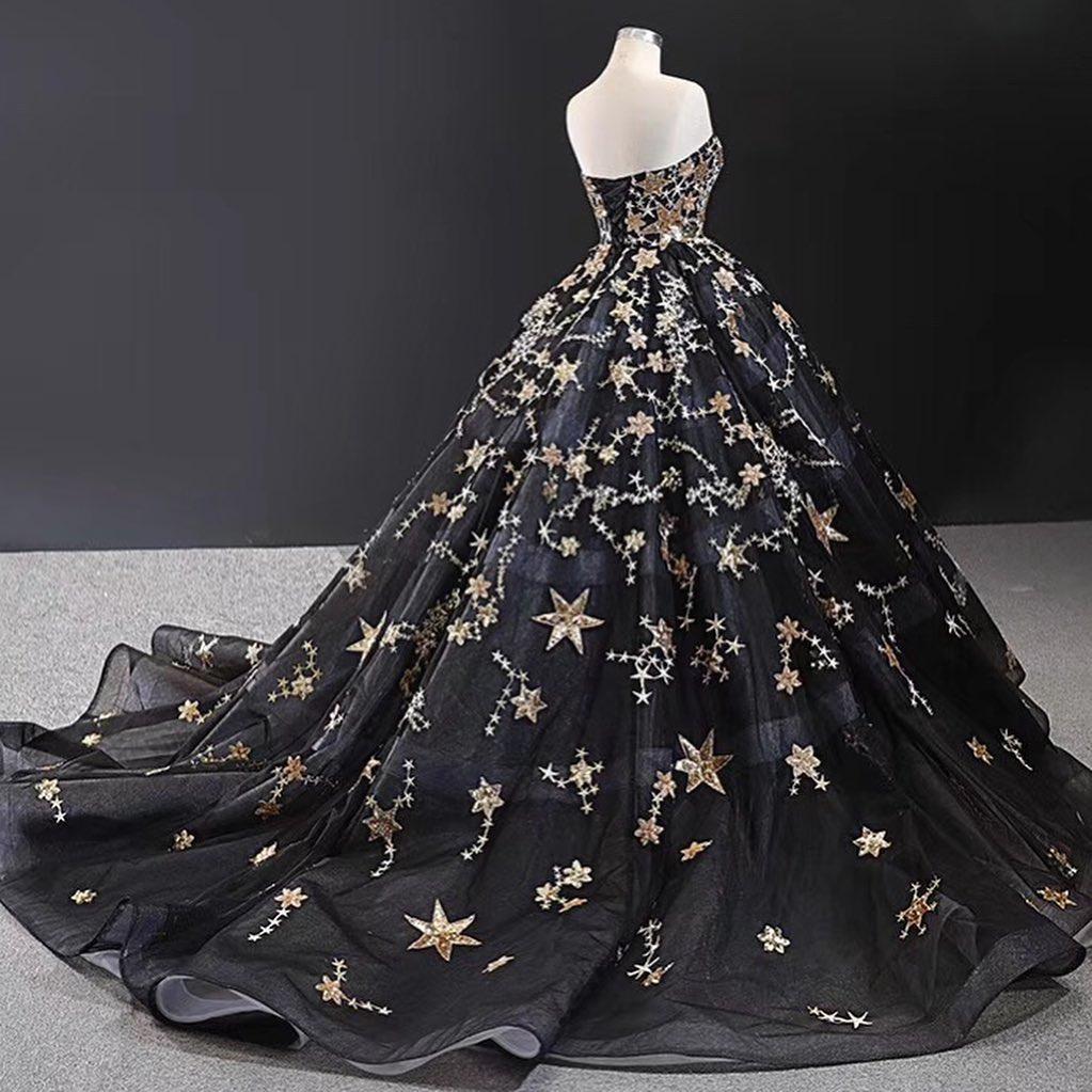 Black Strapless Ball Gowns Sparkly Long Prom Dresses Stunning Formal D SELINADRESS Black Strapless Ball Gowns Sparkly Long Prom Dresses Stunning Formal D SELINADRESS