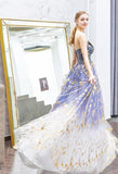 A-line Strapless Sparkly Long Prom Dresses Evening Gowns SED364