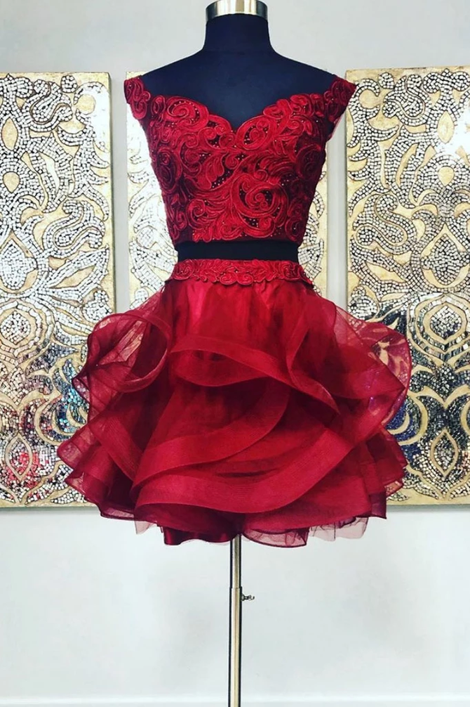 Two Pieces Homecoming Dresses SELINADRESS Two Pieces Homecoming Dresses SELINADRESS