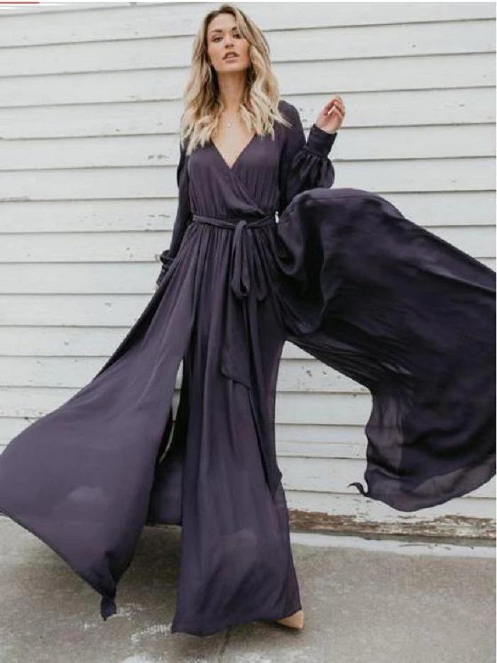 A-line Burgundy Long Prom Dresses Long Sleeve Simple Cheap Prom Dress SELINADRESS A-line Burgundy Long Prom Dresses Long Sleeve Simple Cheap Prom Dress SELINADRESS