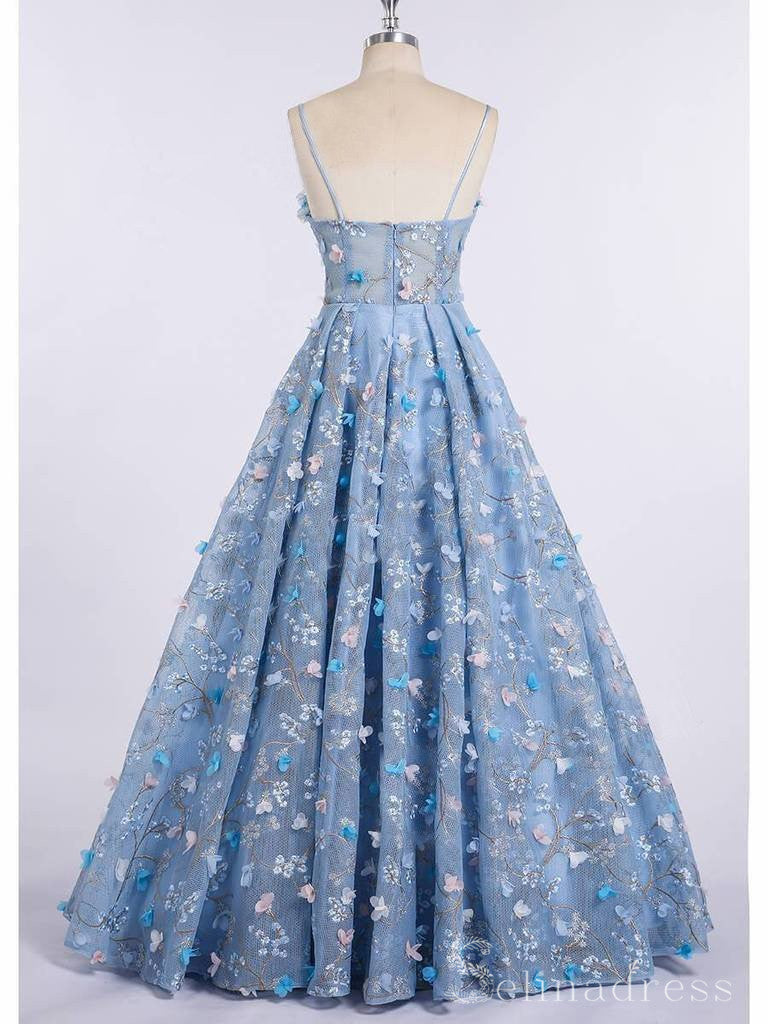 A-line 3D Floral Lace Beautiful Prom Dress Long Formal Evening Dresses SELINADRESS A-line 3D Floral Lace Beautiful Prom Dress Long Formal Evening Dresses SELINADRESS