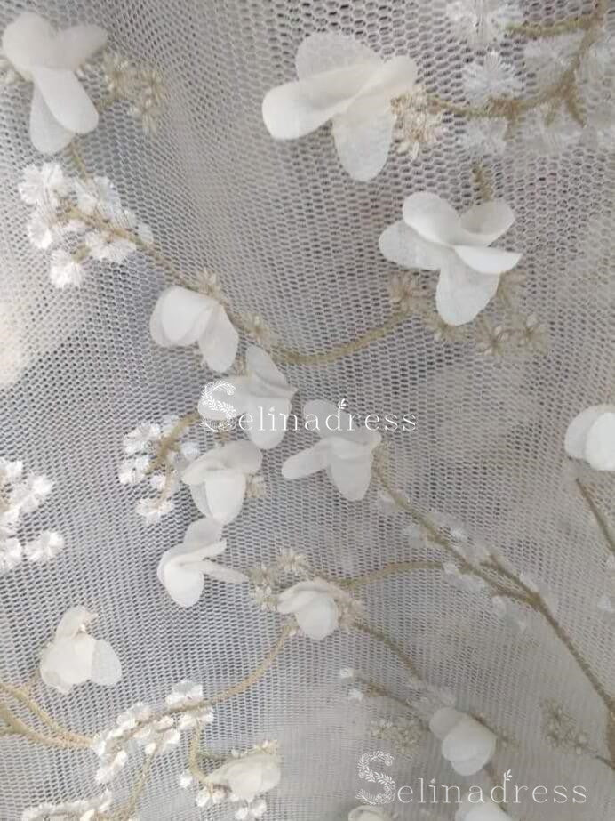 A-line 3D Floral Lace Beautiful Prom Dress Long Formal Evening Dresses SELINADRESS A-line 3D Floral Lace Beautiful Prom Dress Long Formal Evening Dresses SELINADRESS