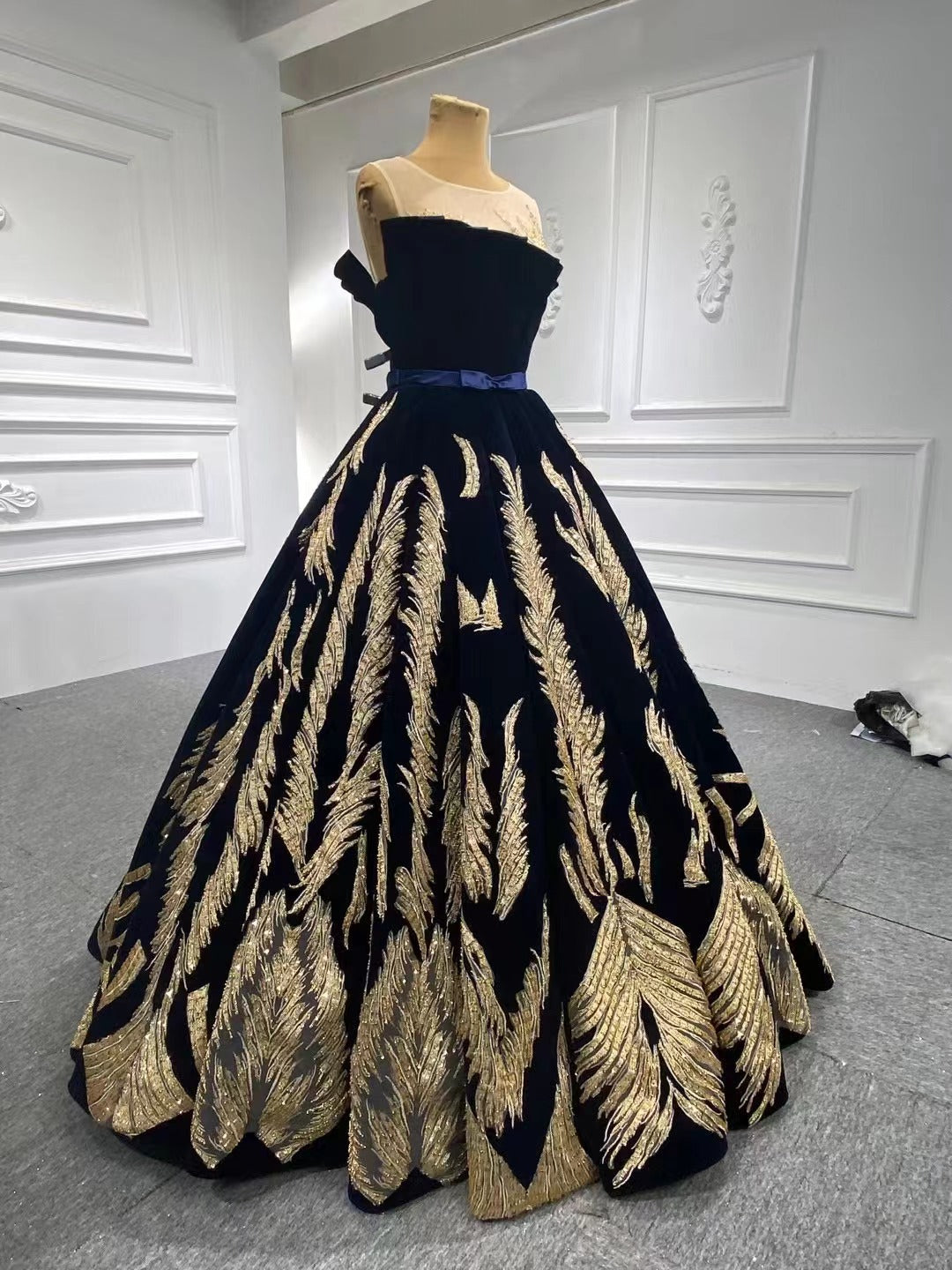 A-line Ball Gowns Prom Dress Dark Navy Long Formal Dress Evening Gowns SELINADRESS A-line Ball Gowns Prom Dress Dark Navy Long Formal Dress Evening Gowns SELINADRESS