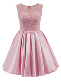 A-line Modest Cheap Short Prom Dresses Juniors Homecoming Dresses MHL023