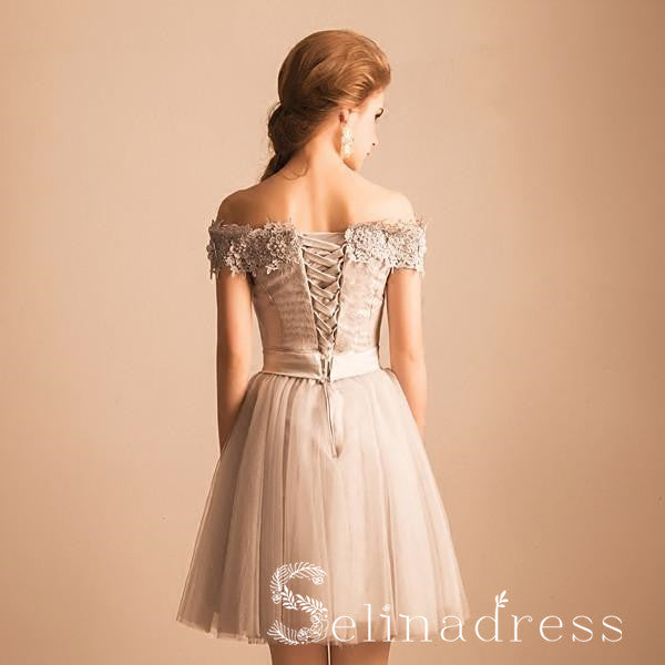 juniors formal dresses A-line Off-the-shoulder Homecoming Dresses Appliqued Juniors Prom Dres – SELINADRESS