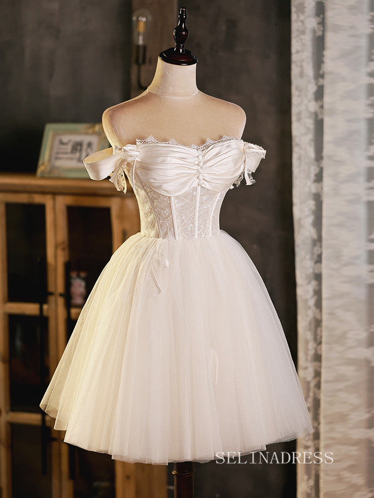 A-line Off-the-shoulder Lace Short Homecoming Dress Cute Summer Outfit SELINADRESS A-line Off-the-shoulder Lace Short Homecoming Dress Cute Summer Outfit SELINADRESS