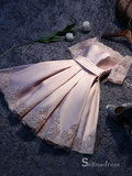 A-line Off-the-shoulder Pink Short Prom Dress Cutr Juniors Homecoming Dresses #MHL065|Selinadress