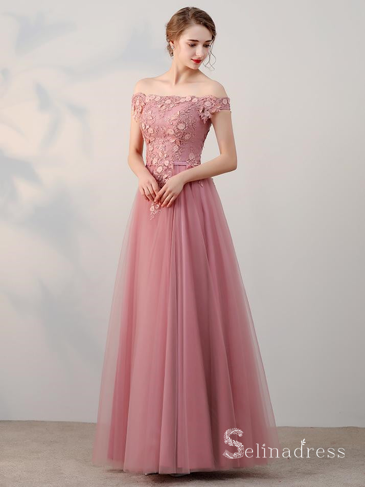 vintage pink prom dresses Vintage Pink A-line Prom Dress,Pink Princess Dress Y5623 Simplepromdress