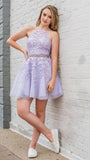 A-line Pink Applique Short Prom Dress Homecoming Dress MHL099