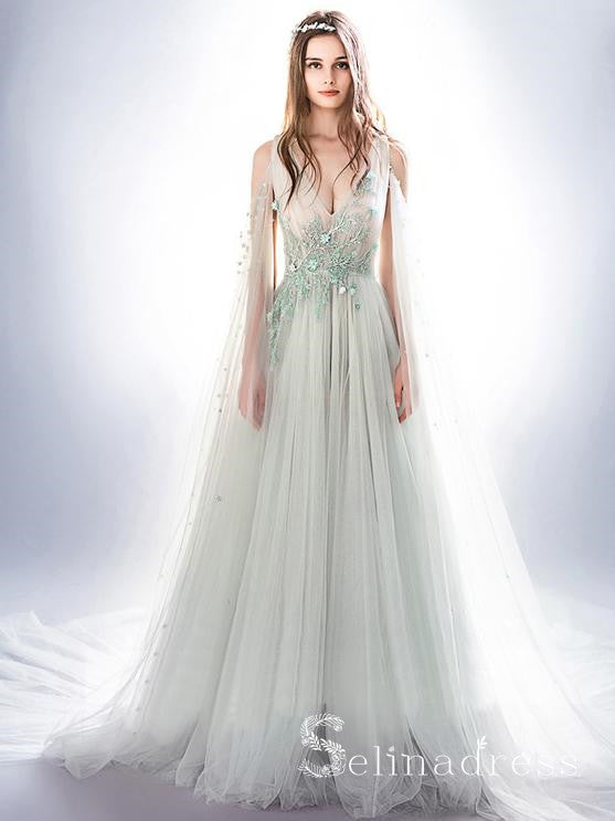 A-line Prom Dresses Long Cheap Modest V neck Prom Dress Evening Dresse SELINADRESS A-line Prom Dresses Long Cheap Modest V neck Prom Dress Evening Dresse SELINADRESS